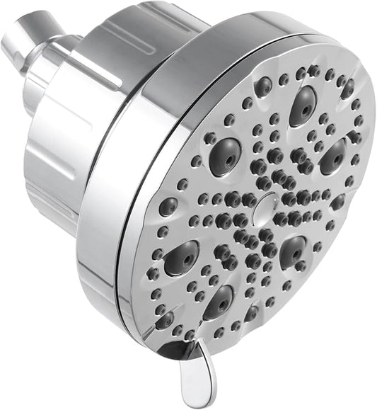 OFFO Filtered Shower Head, 20 Stage Shower Filter Head for Hard Water with Pause Mode, 9 Modes High Pressure Shower Head with Filter for Remove Chlorine and Harmful, Chrome