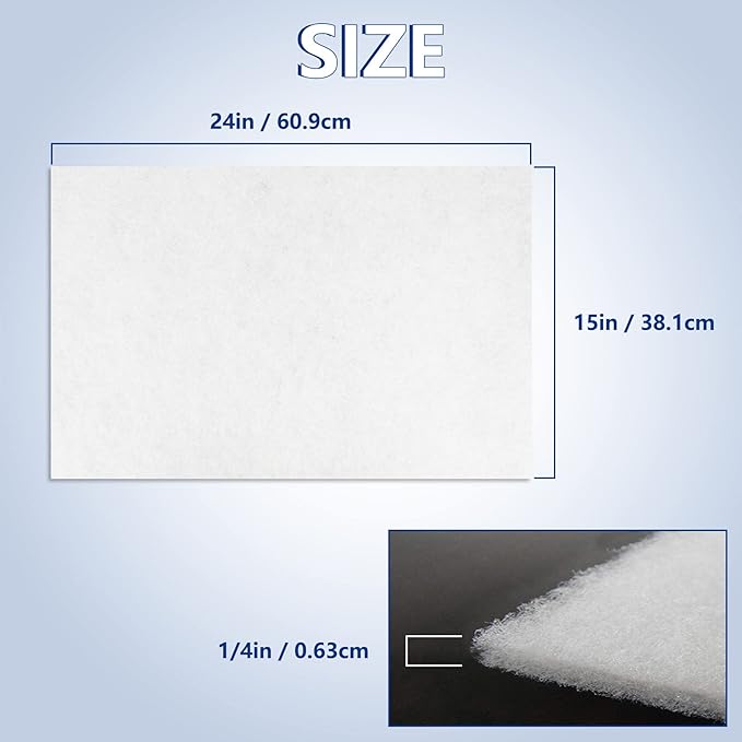 Room Air Conditioner Filter Replacement, 24" x 15" x 1/4" for Window Air Conditioning Unit, Cut-to-fit Window AC Filters