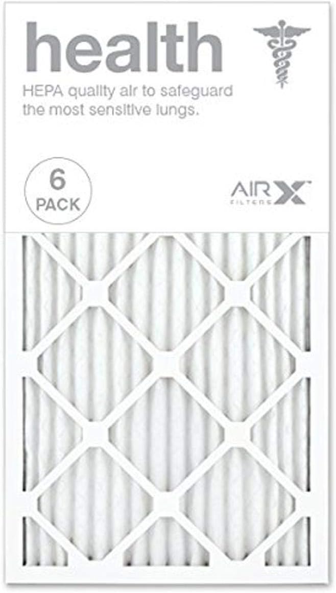 AIRX WICKED CLEAN AIR. HEALTH 14x25x1 MERV 13 Pleated Air Filter - Made in the USA - Box of 6