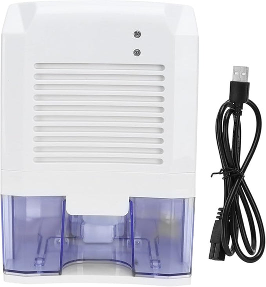 Small Portable Dehumidifier, ABS Silent Energy Saving Automatic Shutdown Large Air Outlet Dehumidifier for 5 to 15㎡ Closets Cabinets Trailers Garages