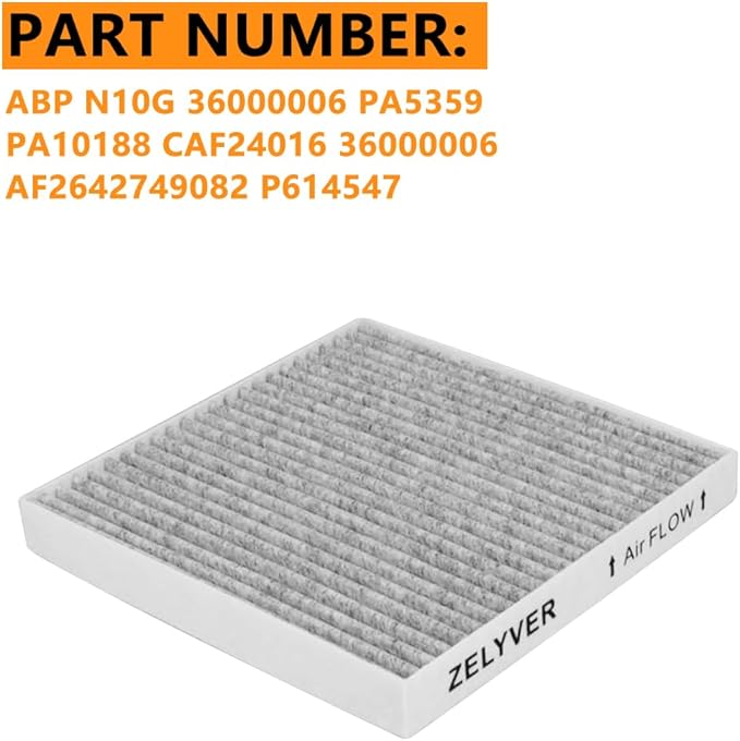 PA5359 Cabin Air Filter Carbon Fits for Freightliner M2 106 108SD 114SD 122SD B2 C2 MT45 Trucks or Buses Replace N10G-36000006 AF26427 PA5359 PA10188 49082 P614547（Set of 4）
