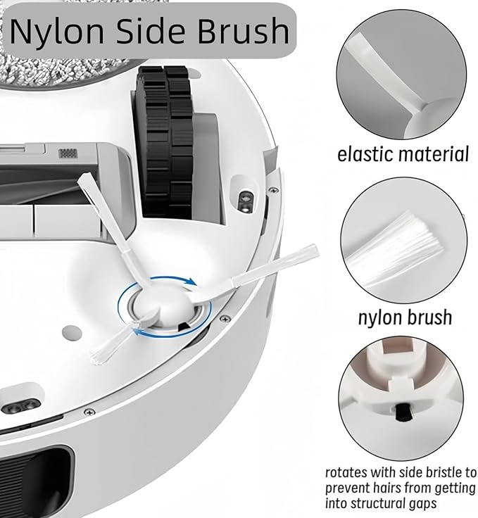 Accessories Kit for Dreame L20 Ultra Robot Vacuum Cleaner, 1 Main Brush, 3 Filters, 4 Side Brushes, 6 Mop Pads, 6 Dust Bags, Replacement Parts Spare Repair Replace Attachments