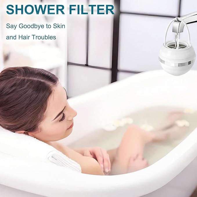 Replacement Filter for Bathtub Water Filter,Compatible with ‎Crystal Quest Bath Ball Water Filter,Multi Stage Shower Filtration for Hard Water,Reduces Chlorine.(2Pack)