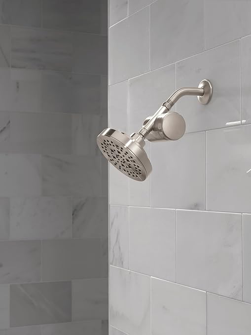 Delta Faucet Clarifi Standard Shower Filter Attachment Brushed Nickel with Additional Filter Cartridge