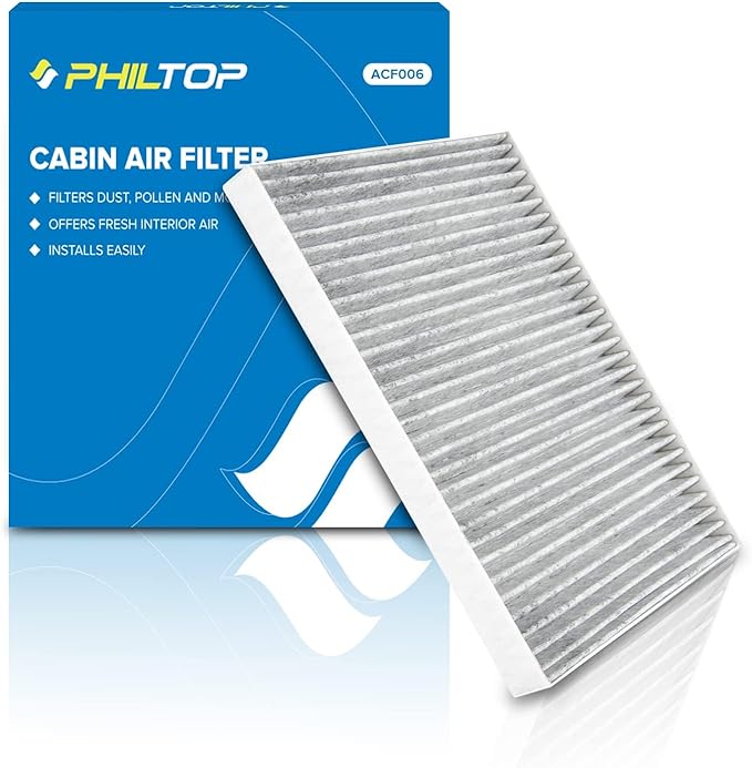 PHILTOP Cabin Air Filter, Replacement for CF10709, Accent, Tucson, Genesis Coupe, Rio, Forte Cabin Filter, Easy Installation