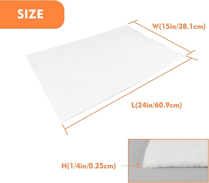 GCGOODS Window Air Conditioner Filter Replacement, 24" W x 15" H x 1/4" T, Universal Fit Air Conditioning Window Units