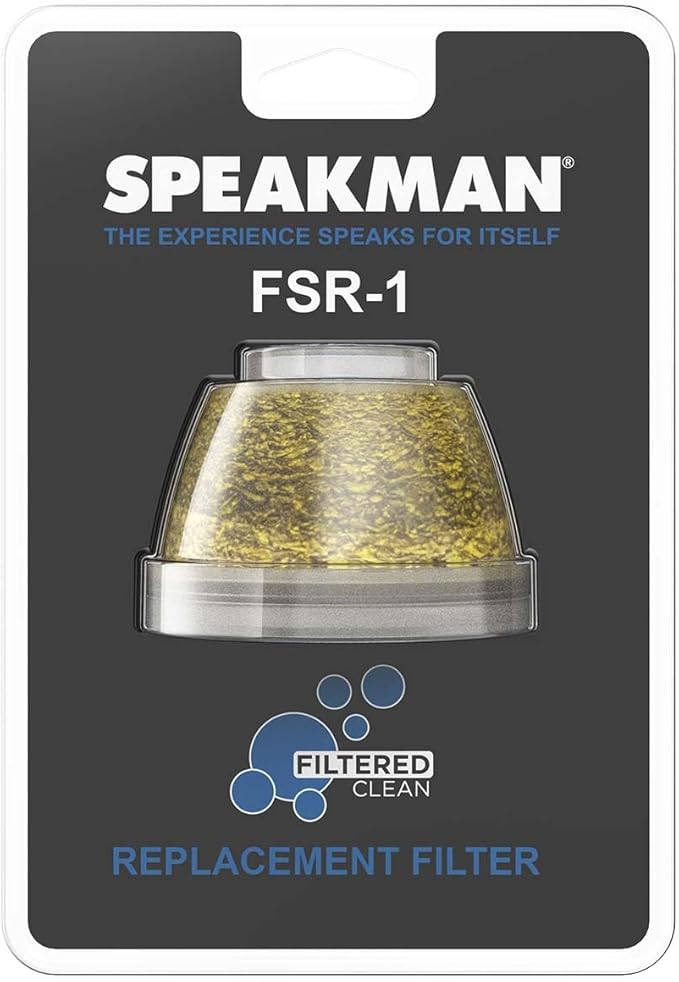 Speakman Anystream Replacement Shower Filter, Modern, Round, Polished, Removes 99% of Chlorine, Iron, Dirt, 6 Months, No Tools Required