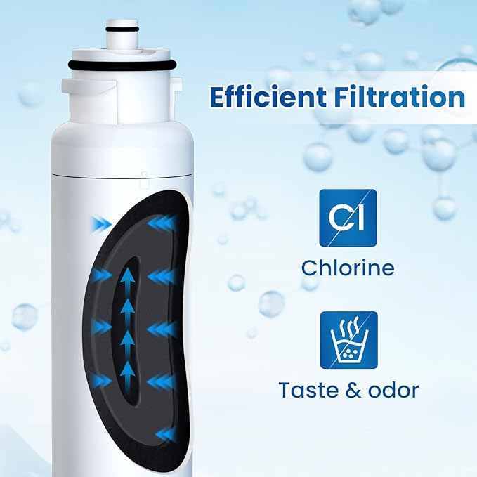 GOLDEN ICEPURE DW2042FR-09 Aqua Crystal Water Filter Replacement for Daewoo DW2042FB, 2Pack, Kenmore 469130, Refrigerator 111.7304561, 60199-0006802-00, FRN-Y22D2V, FRN-Y22D2W, FRNY22F2VI, 3019986700