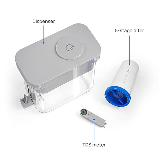 Culligan with ZeroWater Technology 22-Cup Water Filter Dispenser – Includes 5-Stage Advanced Water Filter, Certified to Reduce Lead, Total PFAS (Forever Chemicals), Mercury, Fluoride, and Chlorine