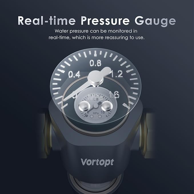 Spin Down Sediment Water Filter,Automatic Flushing,Protect Other Filter Systems and Appliances,40 Micron Flushable Prefilter Filtration (VT-Q50)