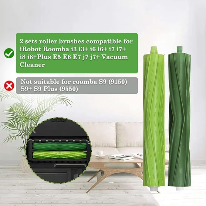 ANBOO 4 Set Replacement Brushes Compatible for iRobot Roomba E & I & J Series e5 e6 e7 i1 i1+ i2 i3 i3+ i4 i4+ i6 i6+i7 i7+ i8 i8+ j6+ j7 j7+,Combo i5 i5+j5 j5+ Vacuum Cleaner