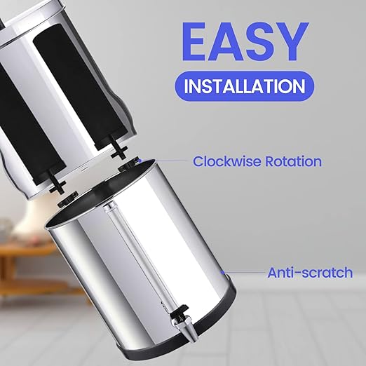 Amwater NSF/ANSI 42&372 Certification 3G Stainless Steel Gravity-Fed Water Filter System, Reduces Lead and up to 99% of Chlorine,with 4 Purification Filter,Sight Glass Spigot and 6inch Stand