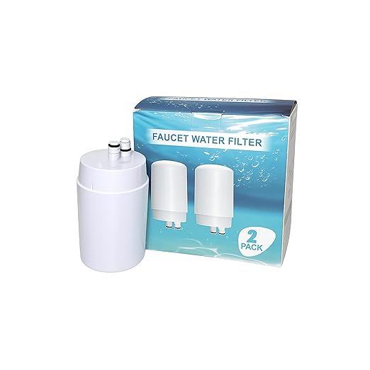 Nispira Water Filter Replacement For Brita Basic Complete Faucet Filtration Systems 36311 36312 FR-200 FF-100 | Removes Chlorine, Lead, Odor, Color | 100 Gallon | Pack of 2