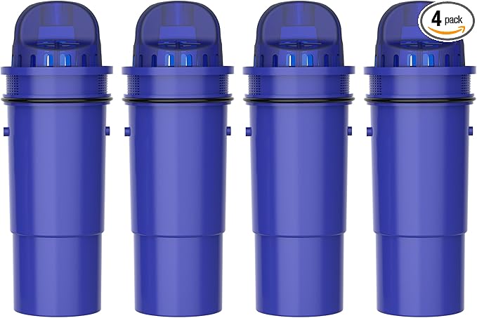 Waterdrop Replacement for Pur® Water Filter, CRF-950Z NSF Certified Pitcher Water Filter, Compatible with Pur® Pitchers and Dispensers PPT700W, CR-1100C and PPF951K, Pack of 4