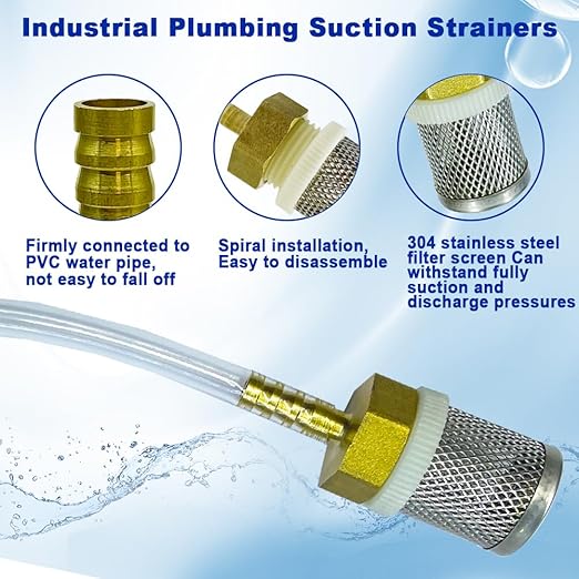 14mm Inline Strainers Filter Copper Tube Joint 14mm Diameter Hose Connection, Garden, Swimming Pool, Fish Tank Hose Filter, Suction Strainers Used to Remove Debris and Reduce Solid Entry