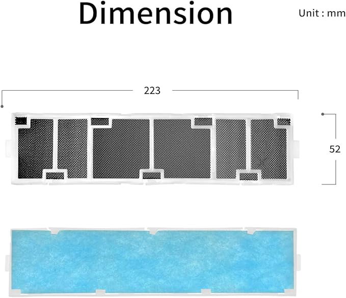 Annual Mini Split Filter Bundle Compatible with Mitsubishi Electric MAC-2330FT-E and MAC-3000FT-E Filter Bundle, Anti-Allergy, Frames Included (2 pk), with Additional Set of Replacement Filters