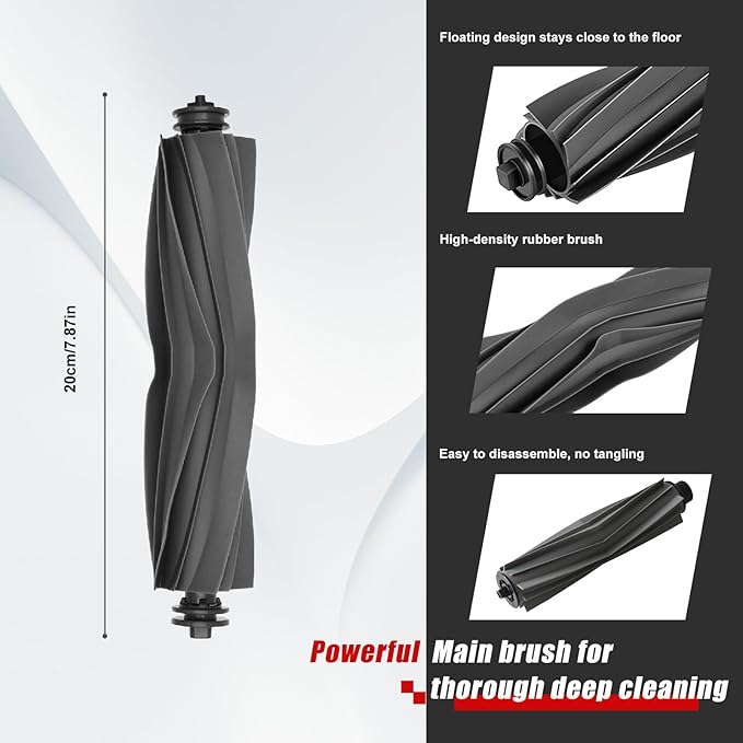 Accessories Kit for Dreame L10s Pro Ultra Heat / L10s Ultra Gen 2 / X30 Ultra Robot Vacuum, 2 Main Brushes, 4 HEPA Filters, 4 Mop Pads, 4 Vacuum Bags, 6 Side Brushes, 1 Cleaning Brush