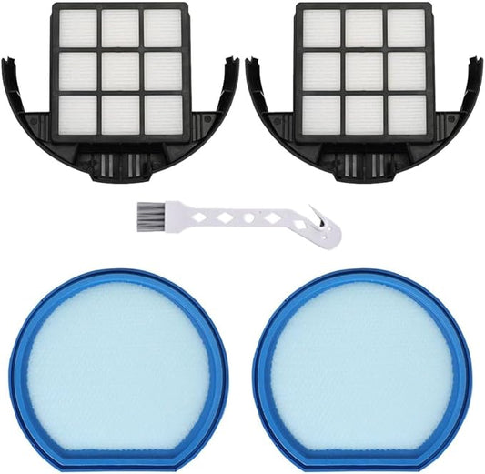 4 Pack Vacuum Filter Set Compatible with Hoover T-Series WindTunnel Bagless Upright Vacuum, Replaces Parts #303173001 & #303172002, 2 Washable Filters+ 2 HEPA Cartridge Filters+ 1 Cleaning Brush