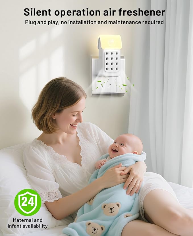 ySky Plug In Air Purifier for Home(3Packs), Negative Ion Air purifiers with LED Motion Sensor Night Light,Quiet Mini Air Ionizers for home,Bathroom,Bedroom,Portable Air ionizer for Odor,Pet smell