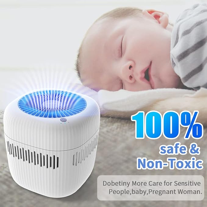 Humidifiers for Bedroom,No Mist Evaporative Humidifier（2.5L）, Replaceable Filter with Adjustable night light,Auto Shut-Off
