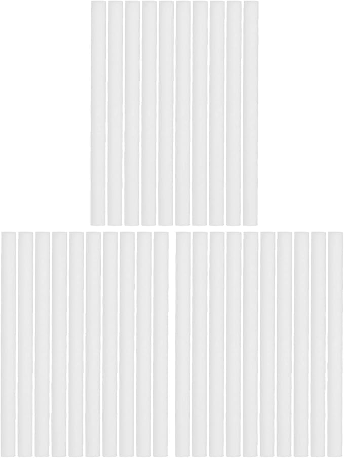 Fdit 5x80mm Humidifier Air Diffuser Cotton Swab Filter Portable USB Humidifier Cotton Sticks Refill Replacement (30Pcs)