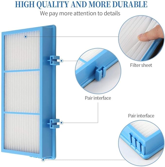 DerBlue 6pcs Replacement Filters Compatible with Holmes AER1 Type Total Air Filter,for 30AT and 242-NUC,Total Air Filter Replacement Filters for 30AT