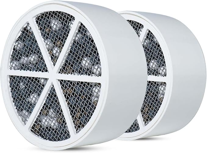 Crystal Quest Bath Ball Replacement Cartridge – Removes Chlorine, PFAS & Odors – Easy-to-Install Water Filter – Eco-Friendly, Durable & Skin-Safe – Built in the USA [2 Pack]