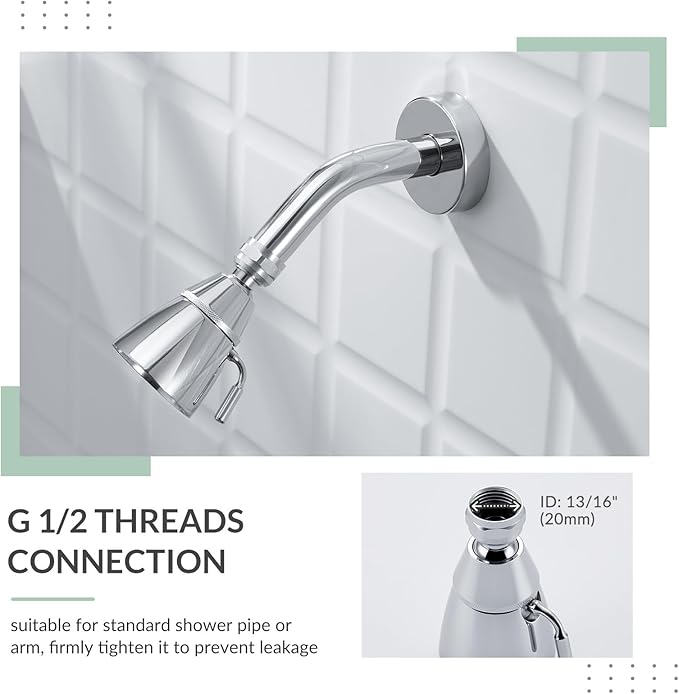 APLusee Soft Water Shower Head Chrome, Adjustment Brass Shower Wand Sprayer Replacement