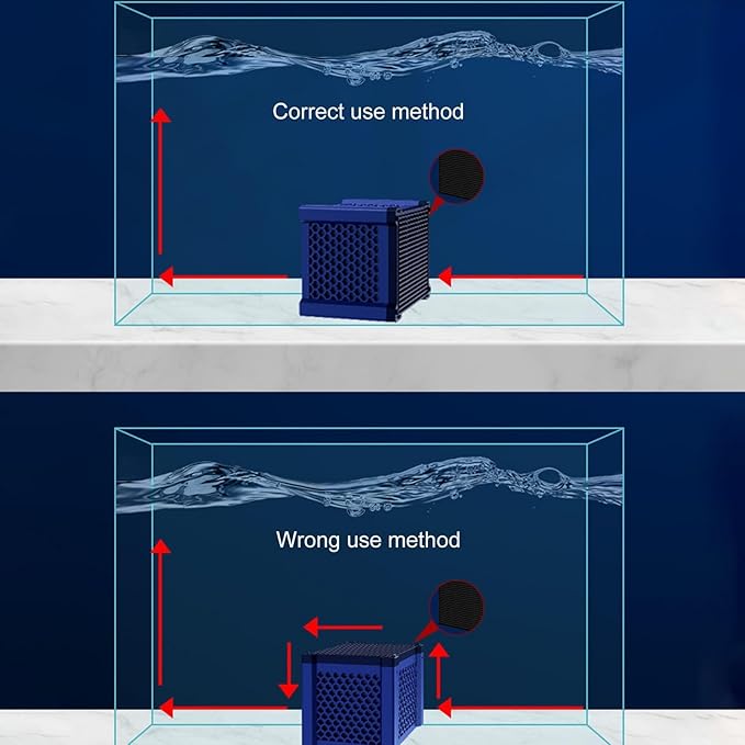 Pure Cube Aquarium Filter 2.0 - Activated Carbon Water Filtration Block for Fish Tanks, Horse Troughs & Livestock Tanks (Blue, 1-Pack)