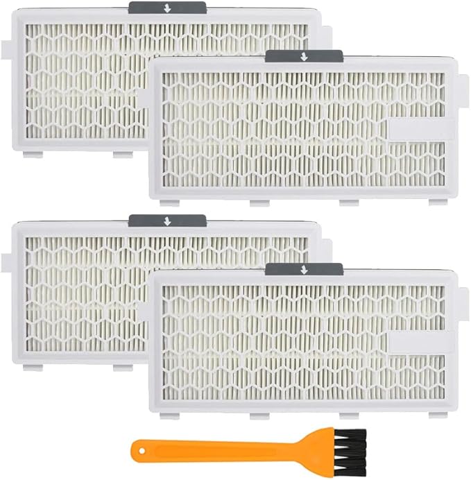 4 Pack SF-HA 50 HEPA AirClean 50 Filter for Miele, Vacuum Filters Compatible with Miele S4, S5, S6, S8, S8000, S8999, S6000, S6999, S5000 Series, Air Filtration for Complete C2 & C3 Models