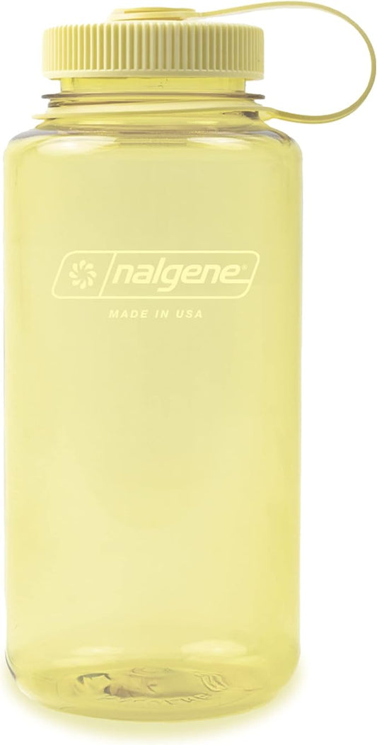 Nalgene Leak Proof Tritan BPA-Free Water Bottle - 32 oz Wide Mouth - Made in the USA for Outdoor Use & Daily Hydration (Butter)