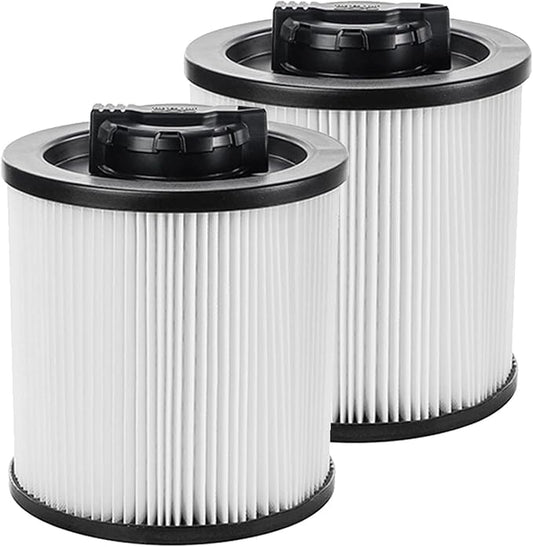 DXVC6910 HEPA Cartridge Filter Replacement Fit for DEWALT Wet/Dry Filter Vacuum Cleaners-Regular 6-16 Gallon, Compatible with DeWalt DXV06P DXV09P DXV10P DXV10PL DXV10SA DXV12P DXV14P DXV16P 2pcs