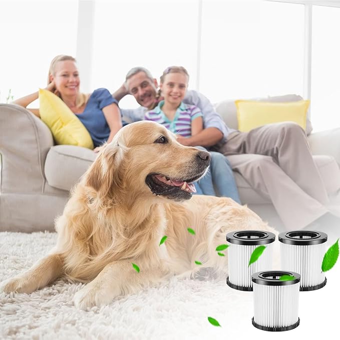 3 Pack DCV5801H HEPA Filter Replacement for DEWALT DCV580, DCV581H, DCV5801H Wet/Dry Vacuum Cleaner