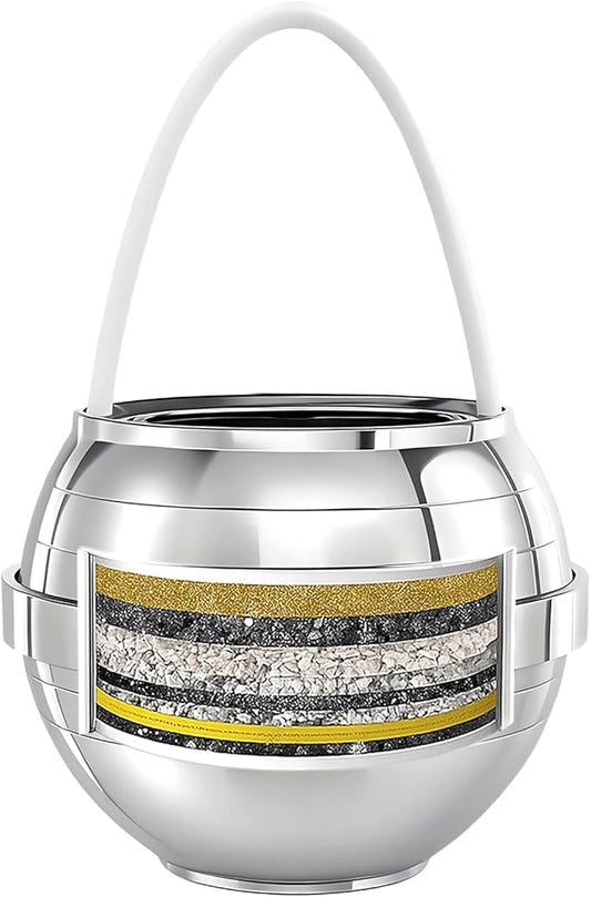 Yodel Bath Filter for Tub, Bathtub Hard Water Softner to Remove Chlorine and Fluoride, Improves Skin, Hair and Nails Condition,Chrome