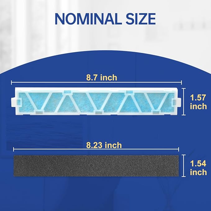 6-Pack MAC-408FT-E Replacement Filter and 6-Pack Carbon Filter Compatible with Mitsubishi Electric MAC-408FT-E MSL-GL15NA Air Conditioner Filter