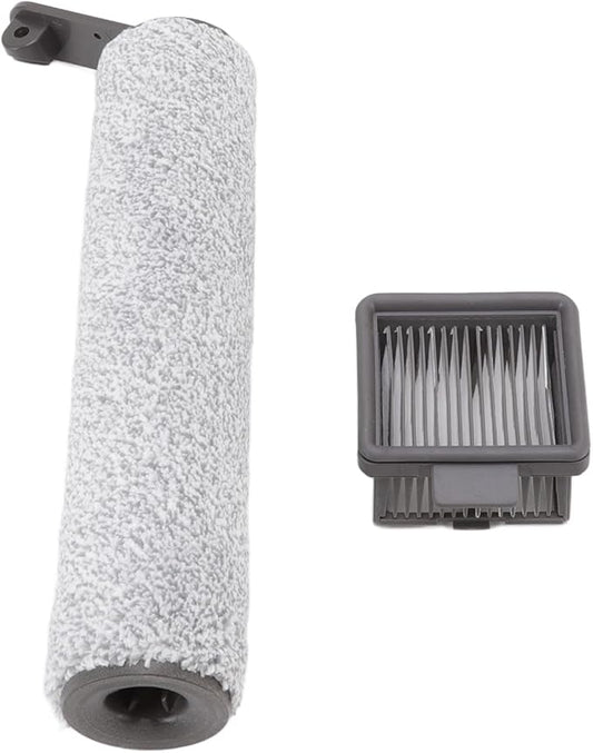 Vacuum Cleaner Brush Roll Replaceable Brush Rollers and Filters Accessory Kit, Floor Machine Brush Roller with Filter Compatible for H12 H12MAX, Floor Scrubber Replacement Parts