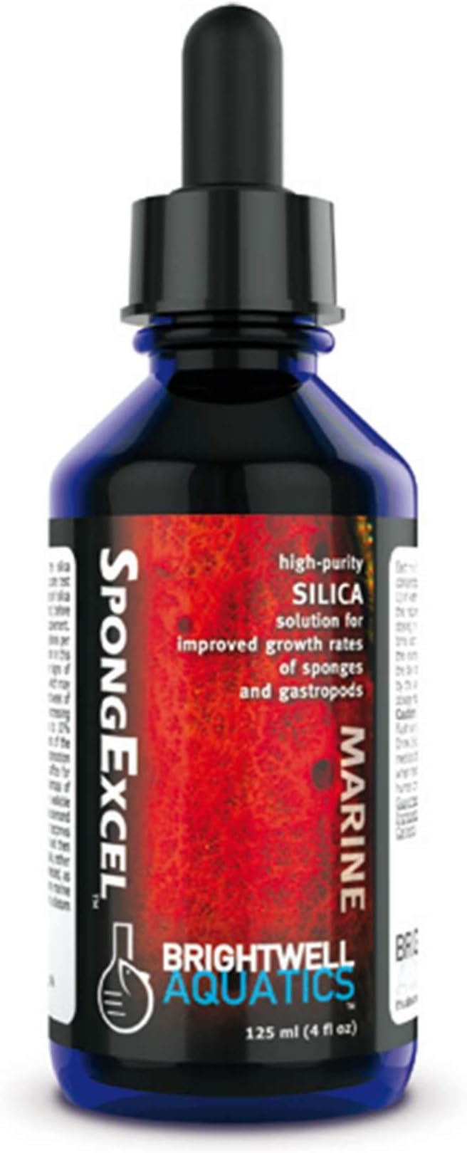 Brightwell Aquatics SpongExcel – Ionic Silica Solution for Marine Sponge & Gastropod Growth in Marine Aquariums, Boosts Water Quality, 125 ml