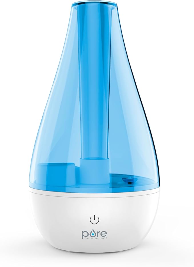 Pure Enrichment MistAire Studio Ultrasonic Cool Mist Humidifier - Small & Compact, Overnight Operation, 2 Mist Settings, Optional Night Light, & Auto Shut-Off - For Offices, Plants & Small Spaces