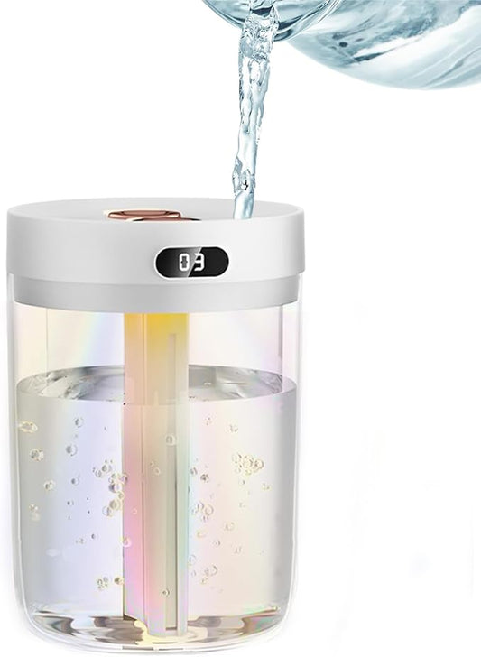 Humidifiers for Bedroom,Cool Mist Humidifiers Room Humidifier Colorful Breathing Light Silent Humidifier USB personal desktop humidifier, for baby bedroom travel office home