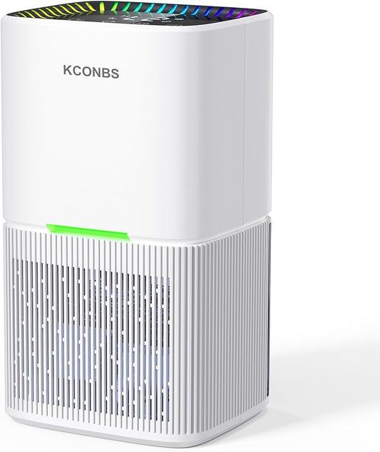 Dehumidifier, 60 OZ Water Tank, Dehumidifiers for Home, 500 sq. ft. Dehumidifier for Basement Bathroom Bedroom with Auto Shut Off, 7 Colors LED Light, Quiet Dehumidifiers with Sleep Mode