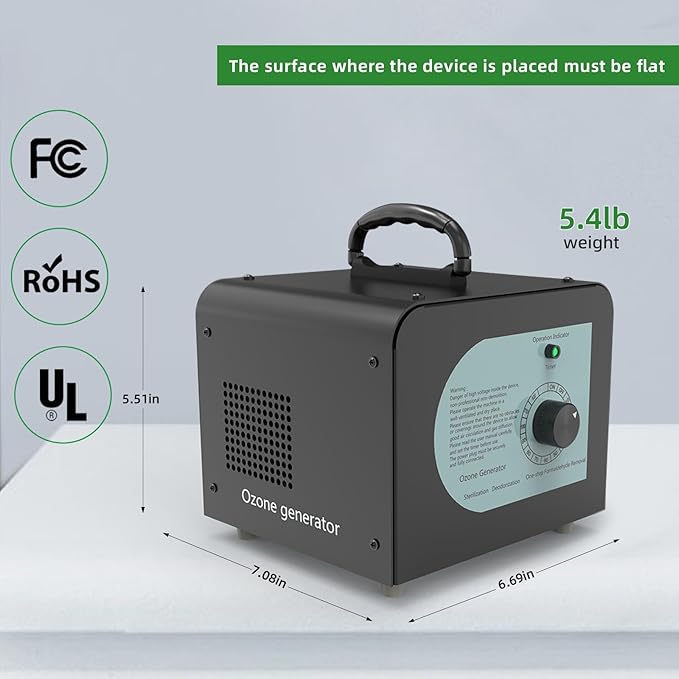 Ozone Generator Odor Eliminator 80000mg/H-High Capacity Ozone Machine Odor Removal for Large Spaces (9000 Sq. Ft)-Portable O3 Ionizer Air Purifier for Cars Homes Hotels Kitchens Pet Room