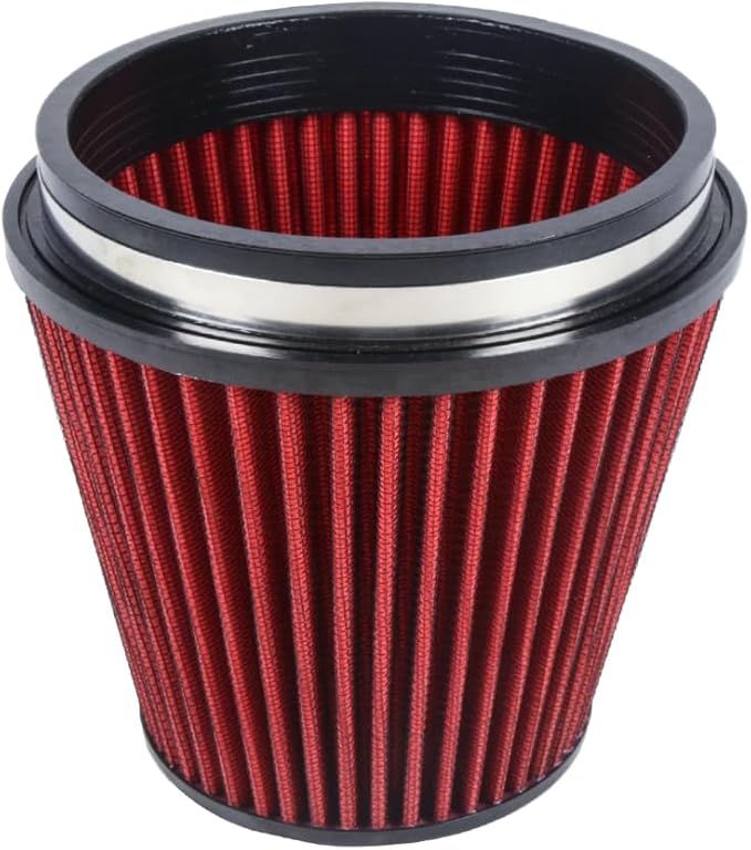 Kyostar 6" 152mm High Flow Inlet Cold Air Intake Cone Replacement Dry Air Filter Red