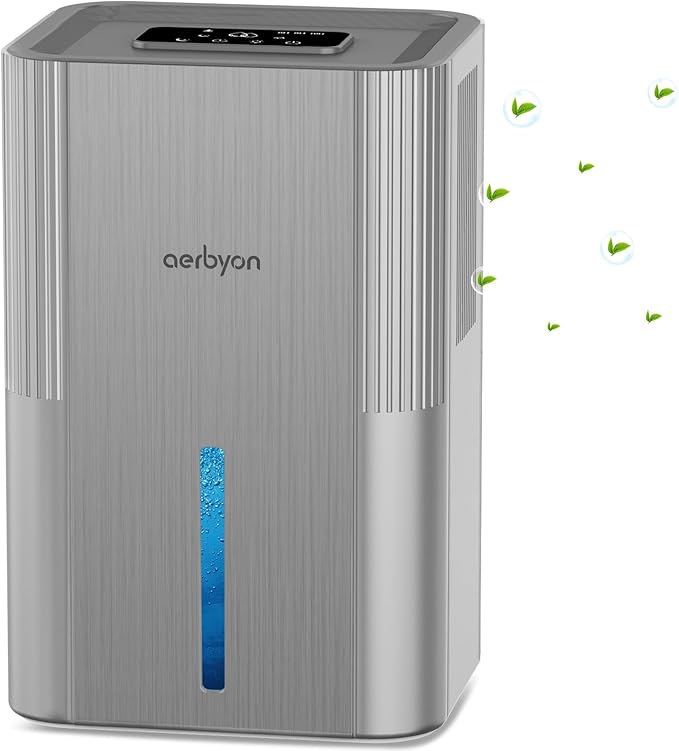 Dehumidifiers for Home 95 OZ Water Tank(1000 sq. ft) Dehumidifier for Bathroom with Auto Shut Off,7 Colors Light, Quiet Sleep Mode Dehumidifier for Bedroom, Basement, RV, Closet