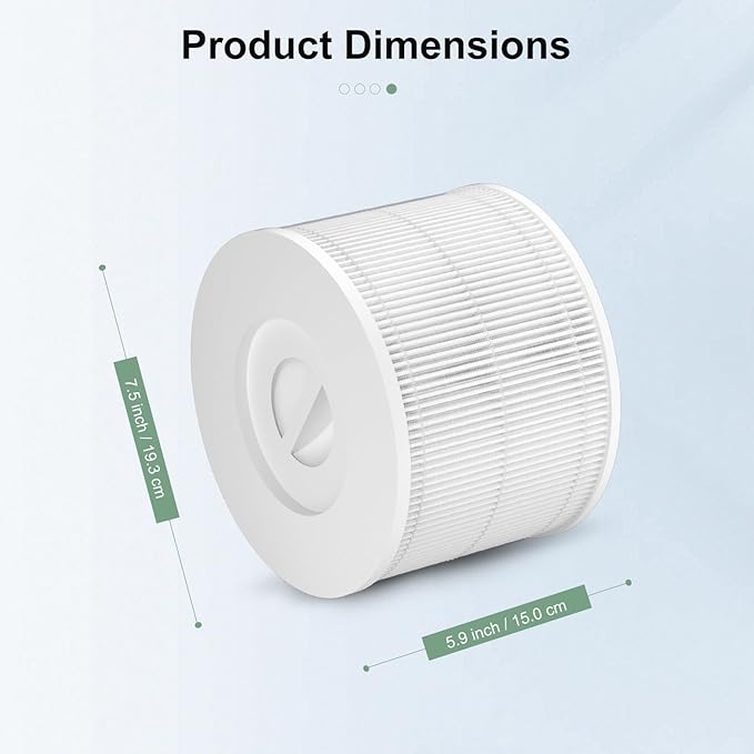 4 Pack 240 Replacement Filter Compatible with PuroAir 240 Air Purifier, Fit for Puroair HEPA 14 Air Purifier Filter Replacement