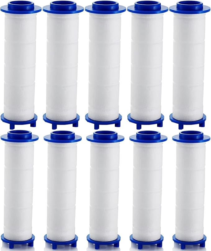 10/20 Pcs Ion Drops Shower Head Filters, 2.95 Inch PP Cotton Filter Cartridge, Turbo Showerhead, Shower Head with Filter for Detachable (A10*pc, 2.95 * 0.94 In)