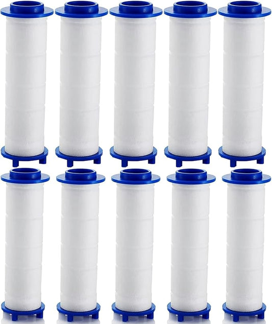 10/20 Pcs Ion Drops Shower Head Filters, 2.95 Inch PP Cotton Filter Cartridge, Turbo Showerhead, Shower Head with Filter for Detachable (A10*pc, 3.34 * 0.94 In)