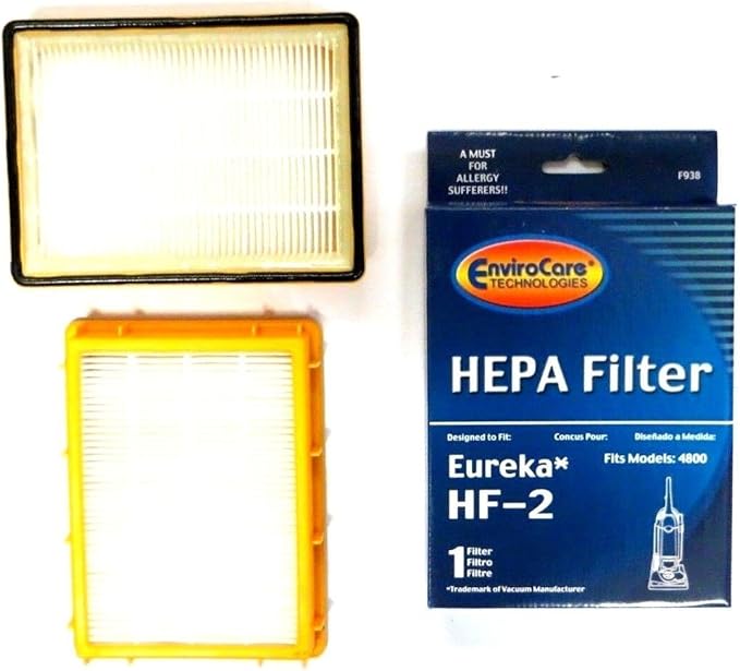 EnviroCare Replacement Vacuum Cleaner Filter and Bag kit Designed to fit Eureka RR Uprights and HF-2 HEPA Filters with 1 belt
