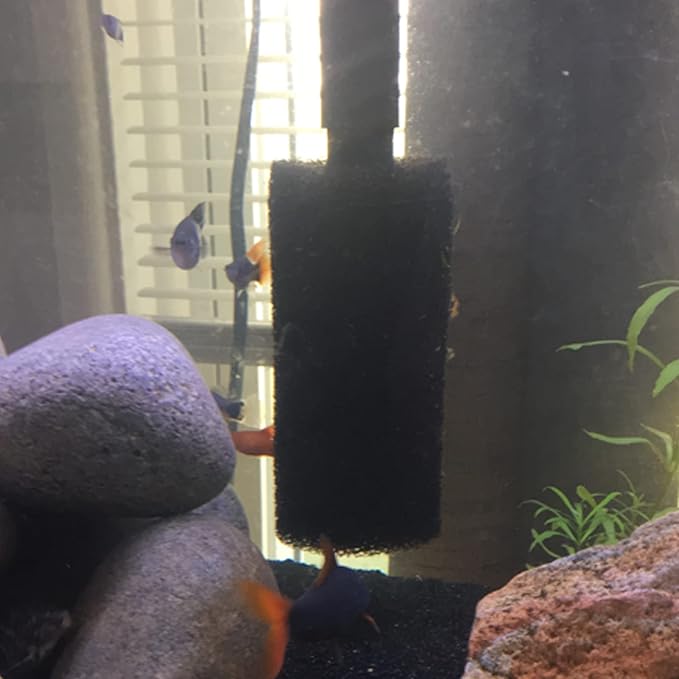 6 Pack 5.9″ x 2.6 Inch Aquarium Pre-Filter Sponges Foam Filter Cartridges with 0.8" Inner Hole