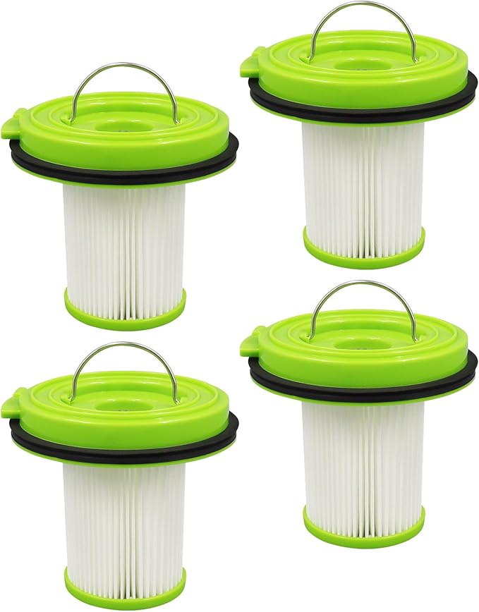 4 pack CleanView XR Pet Vacuum Features Filter Compatible With CleanView XR Pet 300W Lightweight Cordless Vacuum 3797V and 3789U, Part Number: 1638010