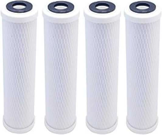CFS – 4 Pack Carbon Block Water Filter Cartridge Compatible with EV910853, Costguard CG53-10 Models – Removes Bad Taste & Odor – Whole House Replacement Filter Cartridge – 10-Inch Submicron Filters